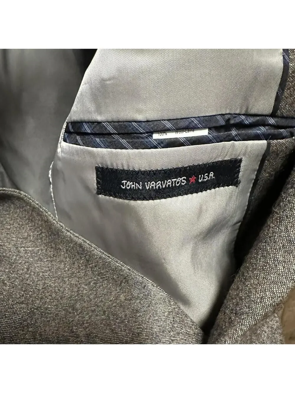 John Varvatos Luxe Blazer Men's 40L Brown Wool 2 Button Jacket Sport Coat